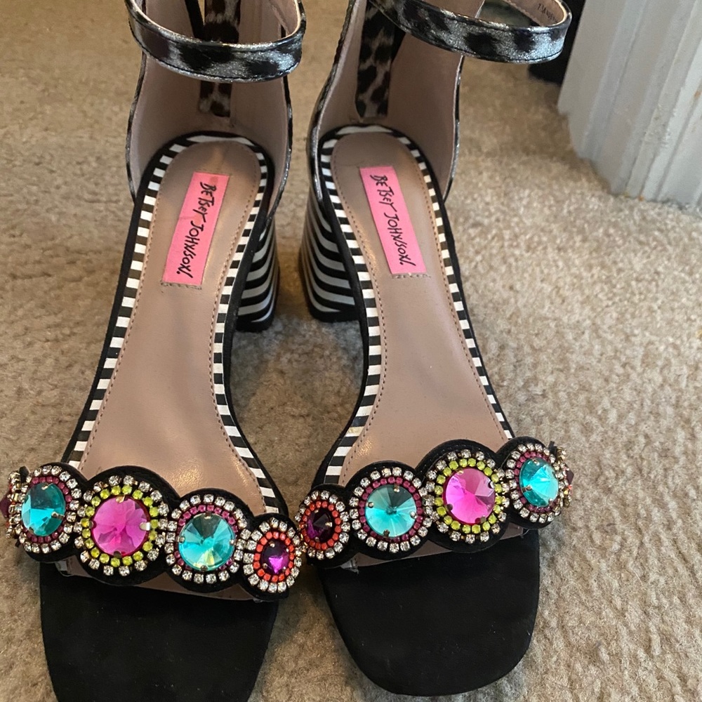Betsy Johnson jeweled sandals